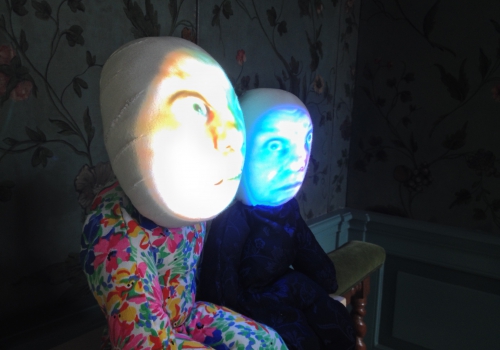 'Two Dolls'  Tony Oursler/ Oude Kerk nov 2014