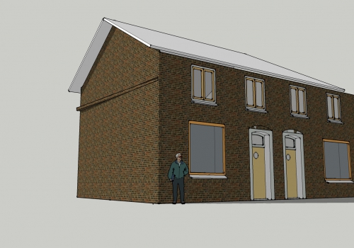 Sketchup voor architectonische ingreep. Project van 'Julieta Garcia Vazquez' 